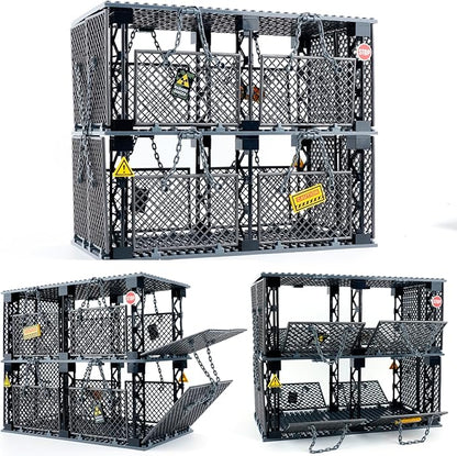 Military Base Cage Animals Accessories: Military Police Jail Chain Building Block SetsJurassic Dinosaur Cage Fence Rope Bricks Parts and Pieces Toys (1PCS)