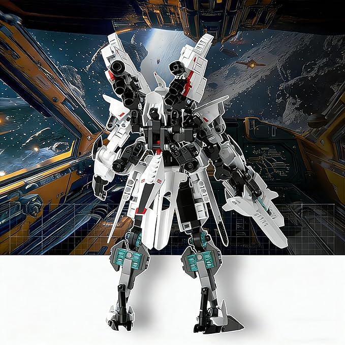 Mech Robot Building Blocks Set Movable Joints Construction Toy 654PCS Creative Collectible Action Figure Model Kit for Kids and Hobbyists Ages 6+