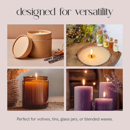 EAP Innovations CD-3 Candle Making Wicks, Ideal for Vegetable-Based Waxes, Flat Braided, Coreless Wicks for Candle Making & Consistent Flame, 3" Length, Pack of 100