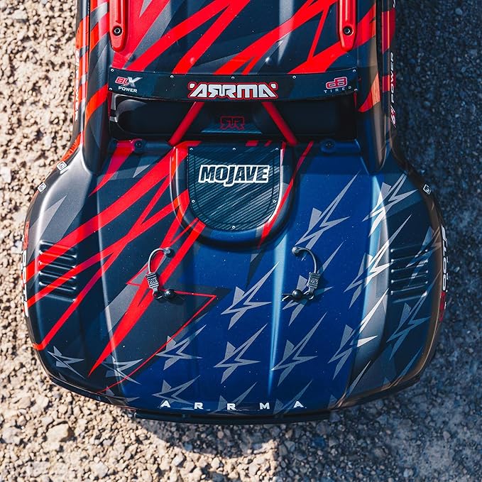 ARRMA RC Truck 1/7 Mojave 6S V2 4WD BLX Desert Truck with Spektrum Firma (Ready-to-Run) Red/Black ARA7604V2T2