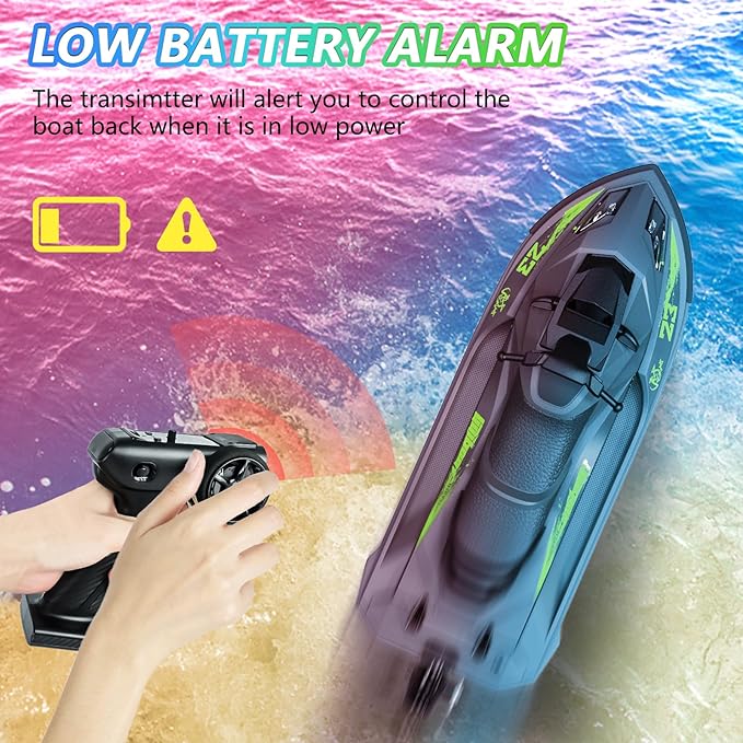 Cheerwing UDI023 RC Boat for Kids &amp Adults 20KM/H Vortex Jet Remote Control Boat for Pools and Lakes Gray