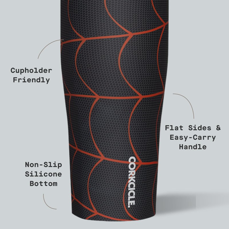 Corkcicle Protein Shaker - Built-In Agitator & Fruit Strainer Lid - 30oz - Miles Morales