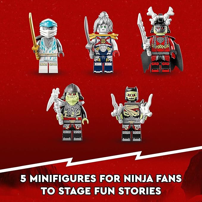 LEGO NINJAGO Zane’s Ice Dragon Creature 71786 2in1 Dragon Toy to Action Figure Warrior Model Building Kit Construction Set for Kids with 5 Minifigures