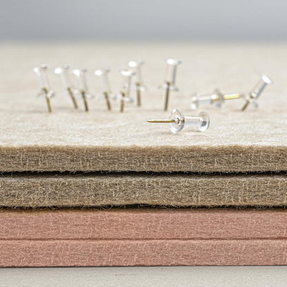 Lightomorrow Bulletin Board, 36 x 24 inches Felt Board - Decorative Pin Board, Cork Board Alternative for Wall, 3' x 2' Foldable Self-Adhesive Vision Board Prayer Board with 20 Pushpins - Mauvey Pink