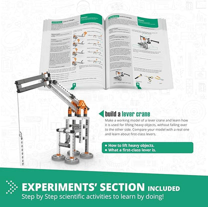 Engino STEM Toys Mechanics: Levers Linkages &amp Structures Engineering Kits for Kids 9+ Gifts for Boys &amp Girls Educational Building Toys Fun Kids Activities (16 Model Options)