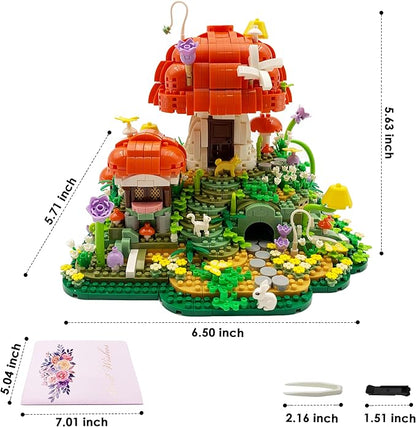 Mushroom House Micro Building Blocks Set2798 PCS Mini Treehouse Architecture Building Sets for Adults TeensMicro Japanese Sakura Bonsai Tree BricksCreative Collectible Gifts for Kids 14+