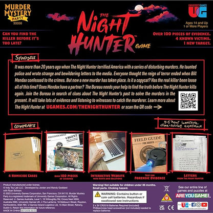 Murder Mystery Party | The Night Hunter Can You Catch The Killer Before It's Too Late? Murder Mystery Party Game for Ages 14+