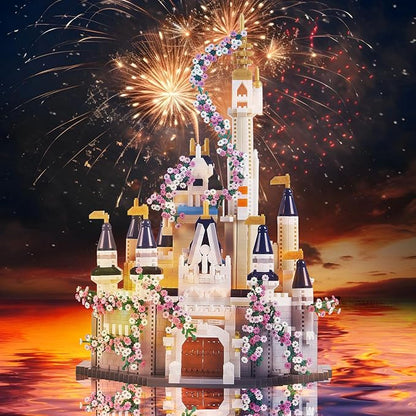 3100PCS Dream Castle Micro mini Building Blocks(Not Compatible with Lego)A Ideals Dream DSN Palace Achitecture with Sakura Serie Model Building Blocks Set Unique Present Toys for 14+