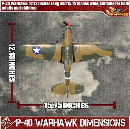 LEAMBE RC Plane 4 Channel Remote Control Airplane - Ready to Fly P-40 Warhawk RC Airplane for Beginners Adult with Xpilot Stabilization System &amp One Key Aerobatic
