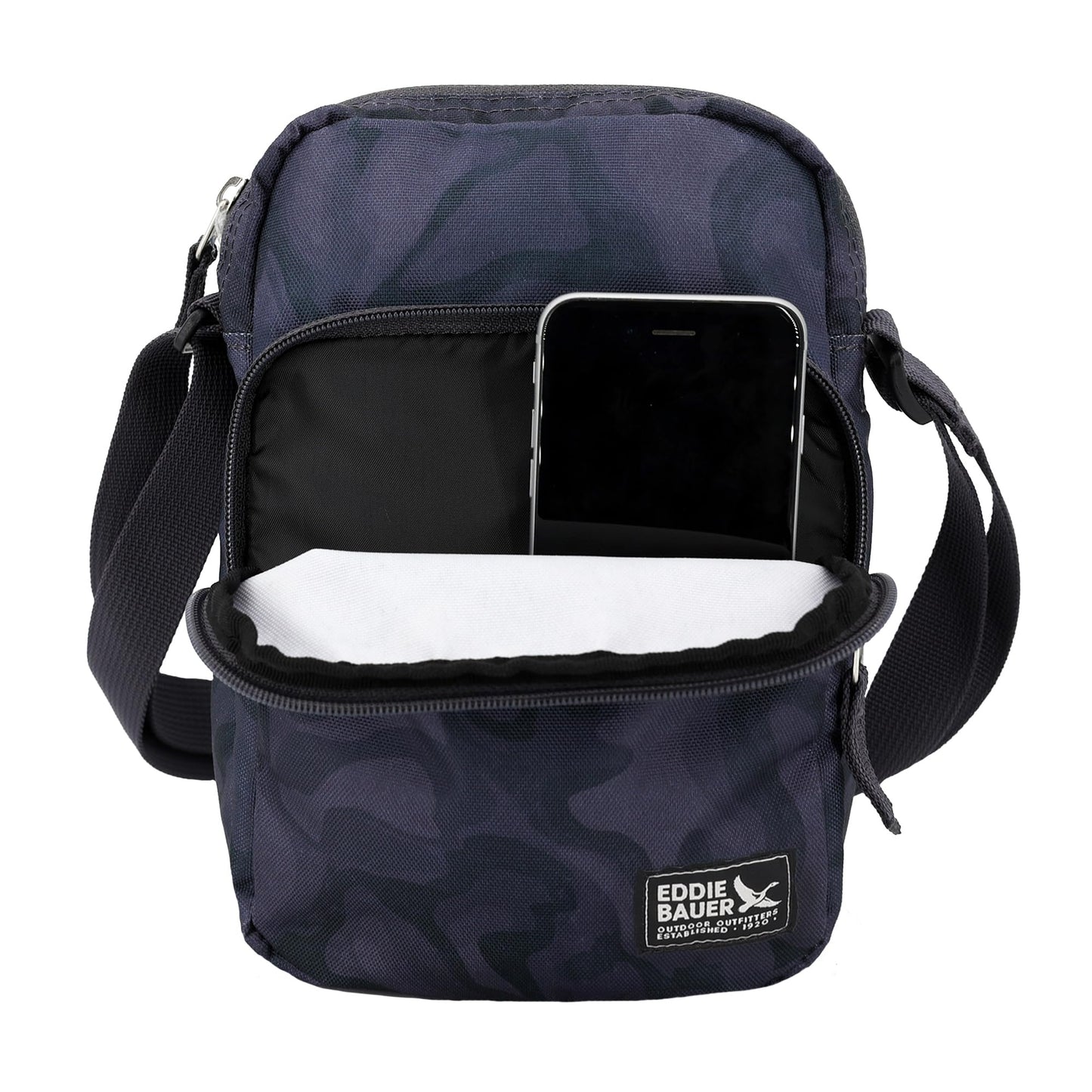 Eddie Bauer Jasper Crossbody Bag with Zippered Main Compartment and Adjustable Shoulder Strap