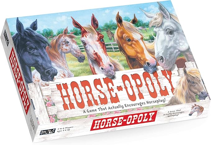 Late for the Sky Horse-Opoly Board Game for Families &amp Kids Property Trading Strategy 2-6 Players Ages 8+ Educational Horse Breeds Fast Play Party Fun