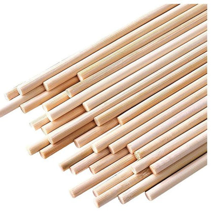 HOPELF 100PCS Dowel Rods - 1/8 x 12 Inch Bamboo Sticks - for Crafts, Cake Dowels and DIYers