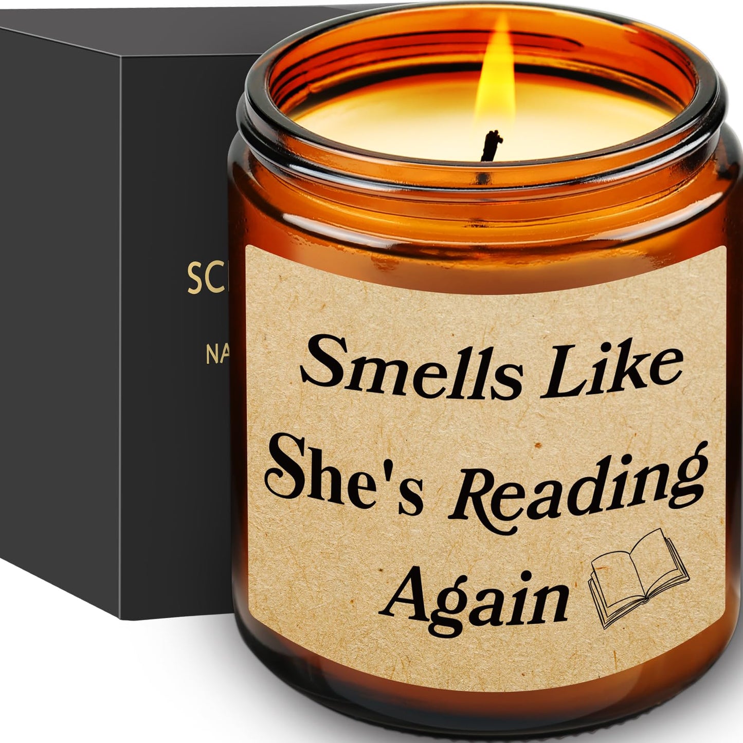 Funny Gifts for Book Lovers, Birthday Gifts Book Candle, Bookish Gift for Readers, Literary Gift, Perfect Present for Reading Lovers Women, Reader, Bookworm Friends