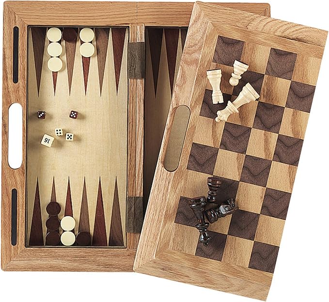 Mainstreet Classics by GLD Products Dutchman 3-in-1 Combo Folding Board Game SetBrown11-15 inches55-0202