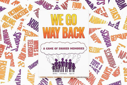 We Go Way Back – Board Games for Adults – Family Games – Party Games - Game Night – Give Clues Cues and Codes - Best Friend Game – Do You Know Your Family and Friends