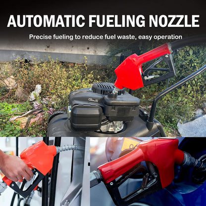 12V DC 12GPM Gasoline Fuel Transfer Pump Kit, Overheat Protection, Explosion-proof, Suitable for Gasoline, Diesel, Mineral Oil, Kerosene with Particulate Filter with Automatic Nozzle & Hose Kit