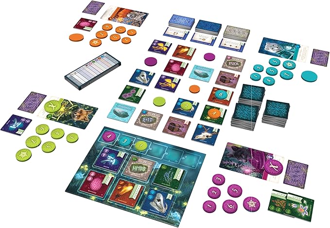 AEG &amp Flatout Games | Nocturne - Set Collection &amp Bidding Board Game | Play as Fox Mystics Find Magical Items &amp Cast Spells | Ages 10+ | 1-4 Players