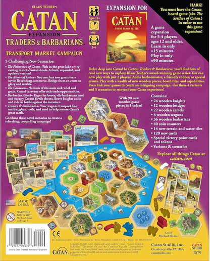 CATAN Traders &amp Barbarians Board Game Expansion - Customize Your Asmodee CATAN Experience Strategy Game Family Game for Kids and Adults Ages 12+ 3-4 Players 90 Minute Playtime