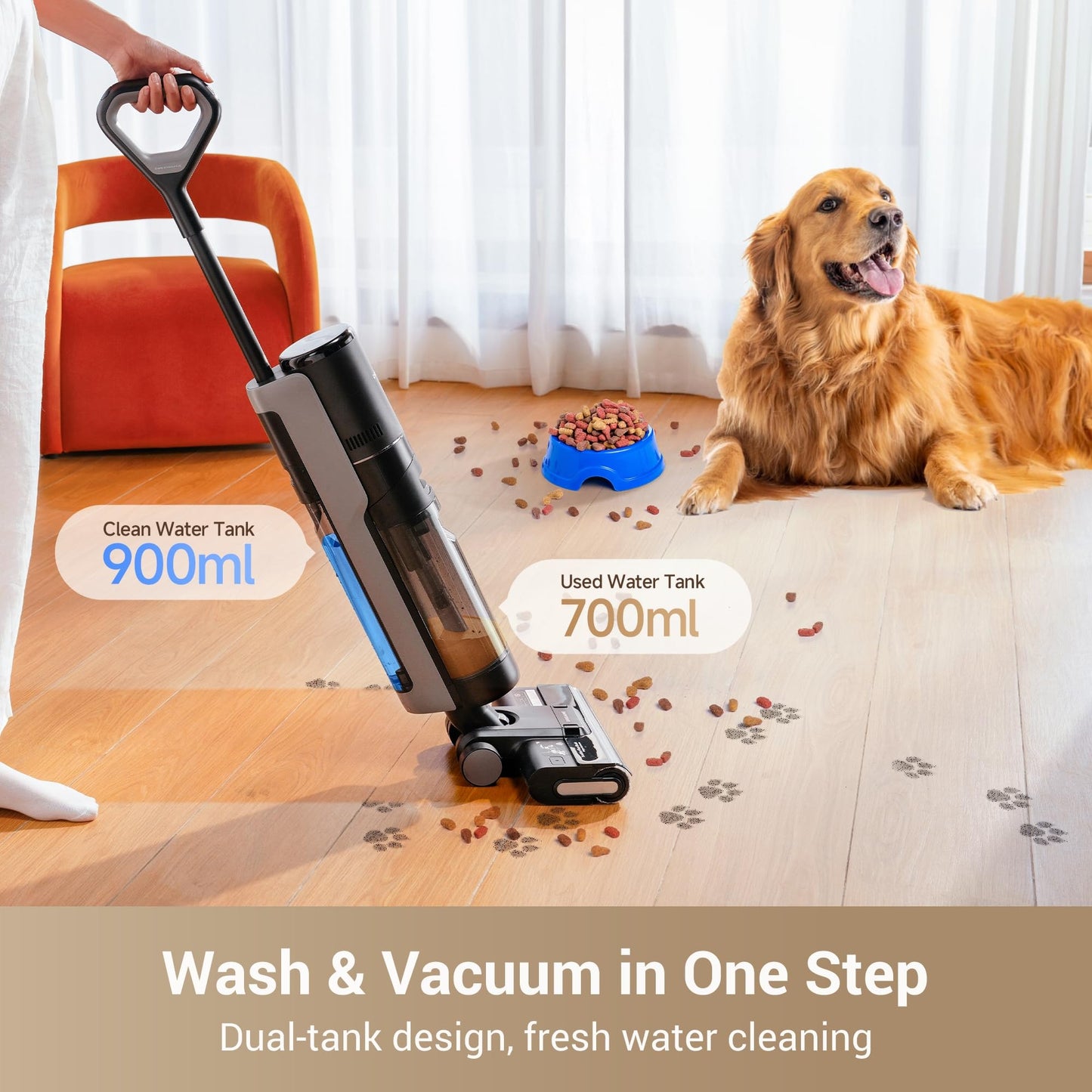 DREAME G10 Pro Wet Dry Vacuum Mop, Vacuum and Mop All in One with Auto Self-Cleaning, Floor Cleaner Machine for Hard Floor, 35 Mins Runtime, Edge Cleaning, Self-Propelled Vacuum Mop Combo