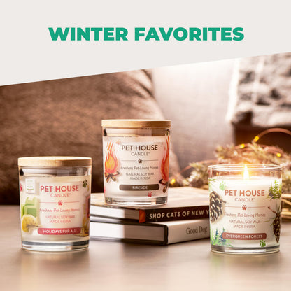 Pet House Candles, Plant-Based, Clean Burning, Long Lasting Pet Odor Candle for Home - Snow Cone