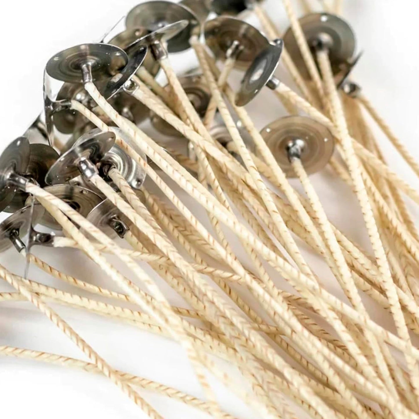 EAP Innovations HTP-52 Candle Making Wicks, Pre-Tabbed, Rigid, Self-Trimming Wicks for Candlemaking, Works with Paraffin, Gel & Vegetable Wax, 6" Length, Pack of 100