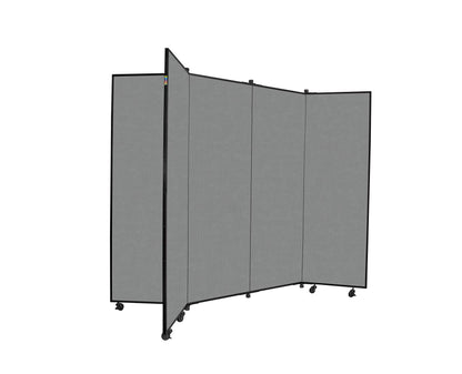 Screenflex Display Towers, Portable Wall Divider Boards for Art Show Partitions, Classroom Panels and Offices - 5'9”H x 3'1”W - 6 Panels - Stone Fabric