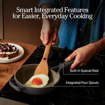 Our Place Mini Always Pan | 8.5" Ceramic Pan with Modular Lid & Beechwood Spatula | Patented 10-in-1 Nonstick, Non-Toxic Cookware Made Without PFAS | Induction & Oven-Safe up to 450°F | Char