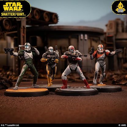 Asmodee Star Wars Shatterpoint Delta Squad Form Up Squad Pack - Includes Boss Fixer Sev &amp Scorch Tabletop Miniatures Strategy Game for Kids and Adults Ages 14+ 2 Players 90 Min Playtime