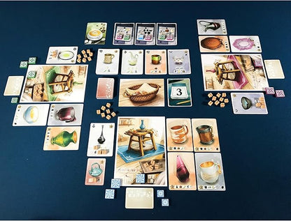 Pencil First Games: Sunrise at The Studio - Pottery Set Collection &amp Drafting Board Game Cozy Small Box Solo Mode Ages 14+ 1-4 Players 20 Min