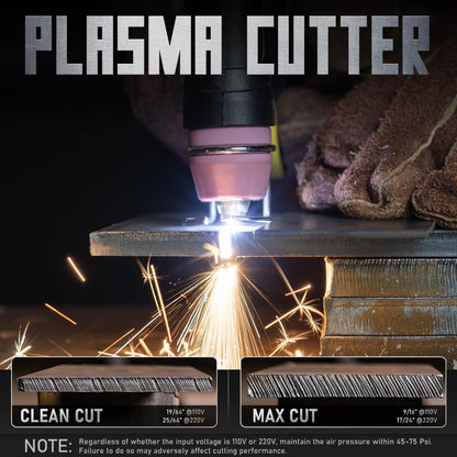 YESWELDER CUT-55DS Plasma Cutter, 55Amp Non-Touch Pilot Arc Air Power, Large Digital Display 110/220V Dual Voltage IGBT Inverter Plasma Cutting Machine with ETL Approved