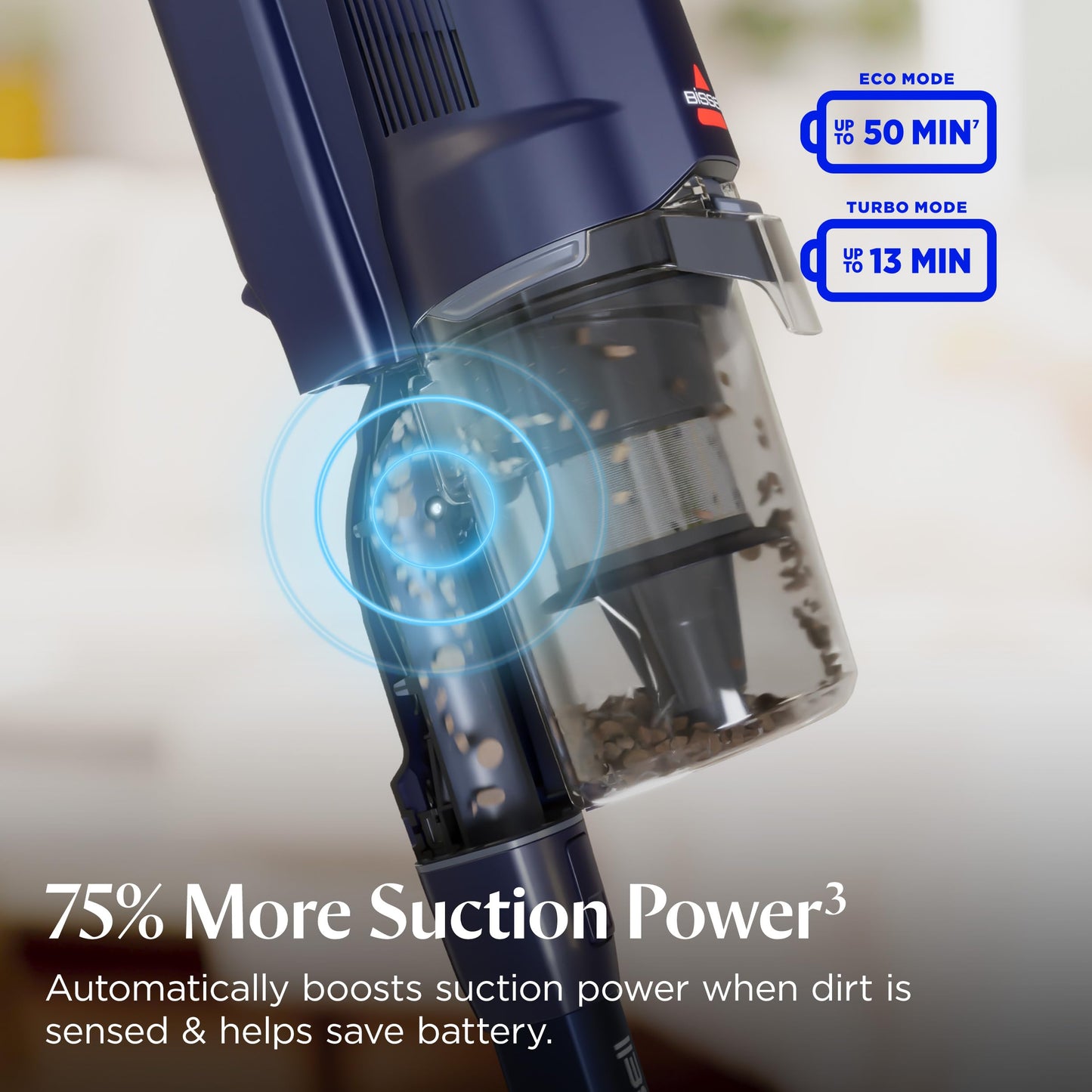Bissell PowerClean DualBrush 280W Self-Standing Cordless Vacuum, DualBrush & AutoAdapt Tech, Self-Cleaning Brush Roll, Strong Suction, Removeable Battery, Upholstery Tool & Bright Headlights, 4196K
