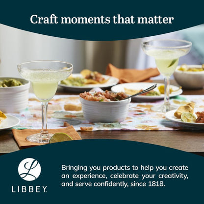 Libbey Margarita Party Glasses Set of 12, Durable Large Margarita Glass, 9 Oz Dishwasher Safe Stemmed Drinking Glasses Gift for Weddings, Parties and More