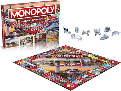 Monopoly Board Game Portland ME Edition: 2-6 Players Family Board Games for Kids and Adults Board Games for Kids 8 and up for Kids and Adults Ideal for Game Night