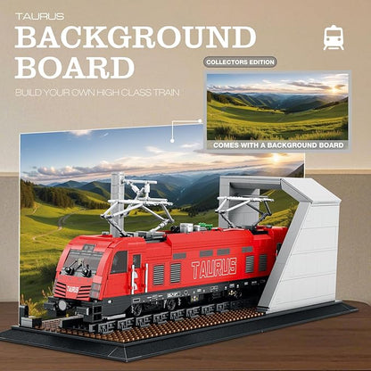 Reobrix City Train Set with BaseMOC Classic Car Building Block KitRetro Taurus Electric Train 66020Model for Adult Truck LoversGifts Home Décor1939 PCS