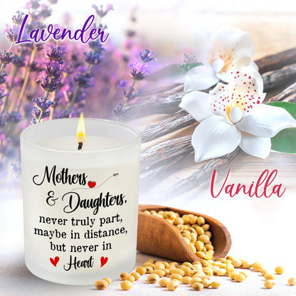 TEEZWONDER Birthday Gifts for Mom from Daughter - Long Lasting Vanilla Lavender Candle 10 oz - Mothers Day Birthday Gifts for Mom Mother Mama Grandma, Mother Daughter Gift, Scented Candles for Women