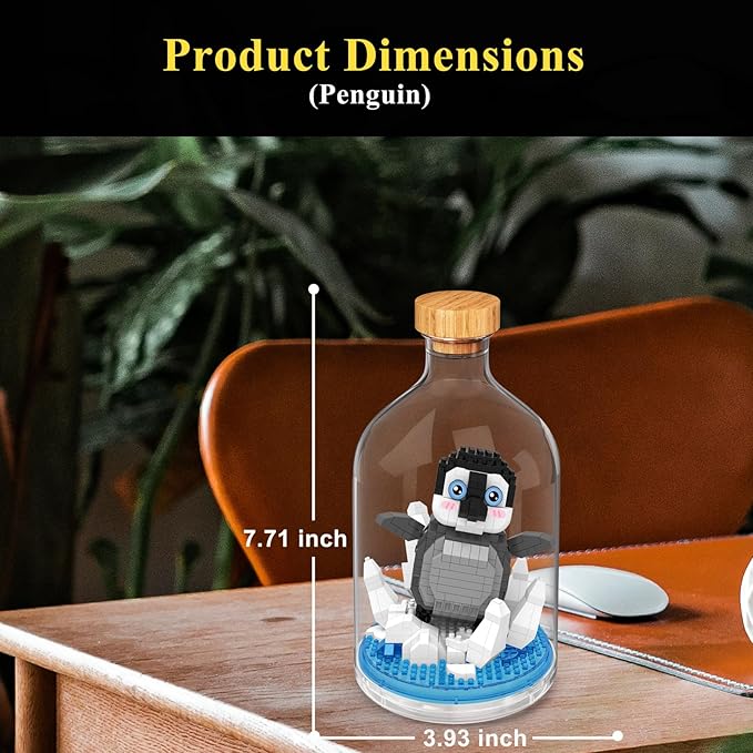 Creative Penguin Toy Building SetAdult Mini Animal Friend SetParty Favors Gift for FriendsMarine Animals Lover Office Home Decor Building BlockNew Year Easter Birthday Gift for Family
