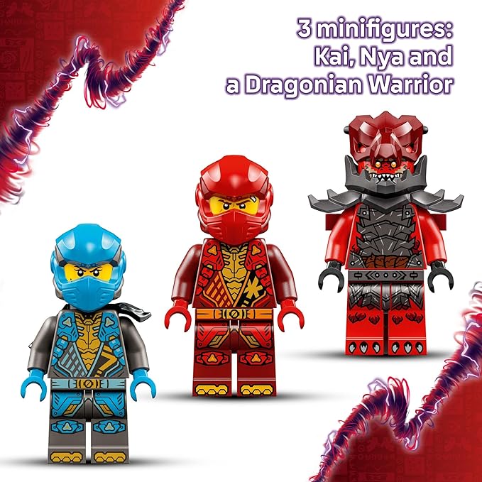 LEGO NINJAGO Kai's Mech Storm Rider Action Figure - Pretend Play Building Toy for Boys and Girls Ages 7+ - Ninja Toy for Kids with 3 Minifigures - Gift Idea for Birthdays - 71830