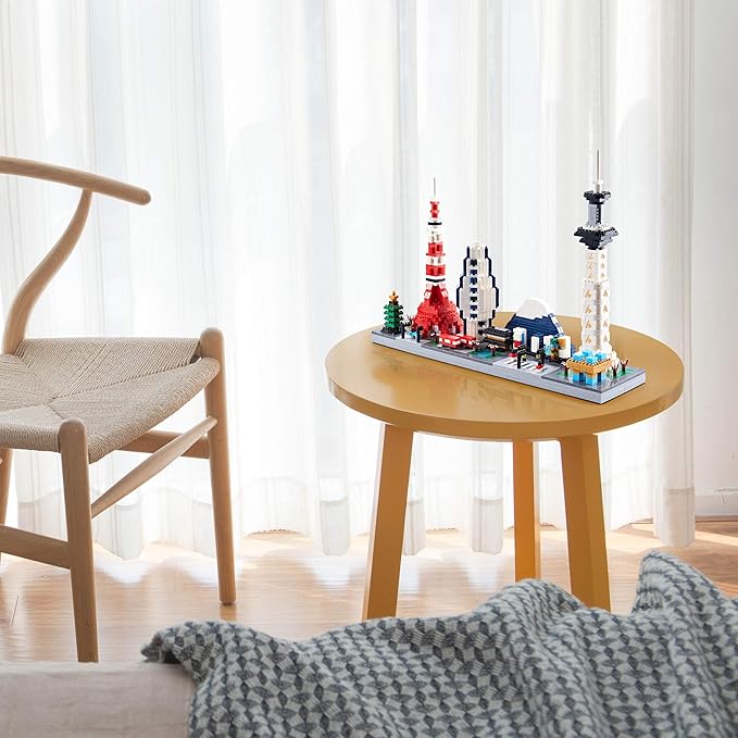 Japanese Architecture Tokyo Skyline Micro Building Blocks for Adults and Kids Ages of 14+ – Challenging Construction Set 1880 Pieces Perfect Home and Office Decoration