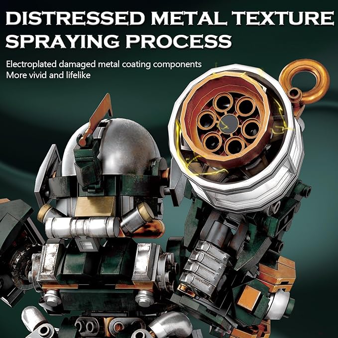 HIGH GODO Mech Robot Building Set Destroy Warrior City Soldier Mech Model Building Kit with Weapons Creative Cool Robots Toys Gift for Teens Adults 14+ (587 PCS)