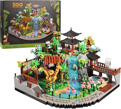 Zoo Micro Mini Bricks Desert Building BlocksCreative Ideals Zoological Park Architecture Toy Present Model for Adults and Kids Age of 14+ 5000 PCS