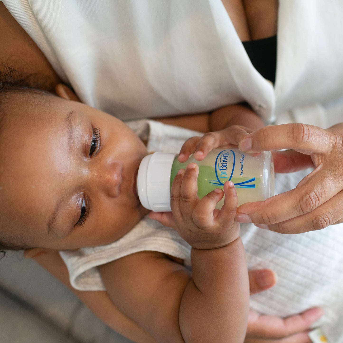 Dr. Brown's Natural Flow Anti-Colic Options+ Narrow Baby Bottle, 2 oz/60 mL, with Preemie Flow Nipple, 0m+, 4 Pack