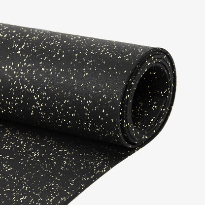 Flooring Inc 1/4" Tough Rubber Flooring Roll | Flexible Recycled Rubber Mats for Home Gym, Sheds, Horse Stall or Trailer | Heavy Duty Rubber Mat - 4'x10' - Tan