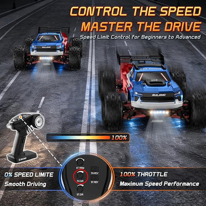 Scientoy 1/16 RC Cars 45 KPH 4WD All Terrain RC Truck Offroad High Speed Remote Control Car with 2 Batteries 60 Min Runtime Hobby Grade RC Vehicle for Teens &amp Adults