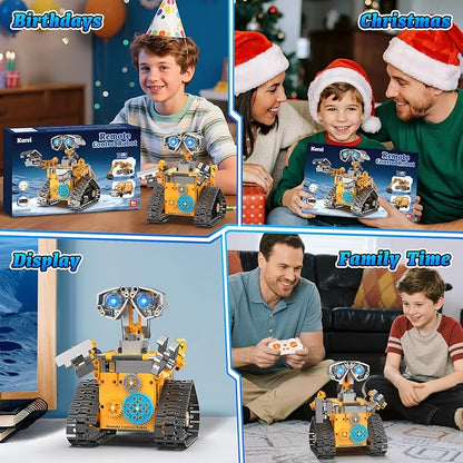 Robot Building Kit Toys for Boys Age 8-12 with 700 Pcs 3 in 1 Robotics Excavator Garbage Truck with App &amp Remote Control Coding Robot Building Set Birthday Gifts for 8-14 Years Old Boys