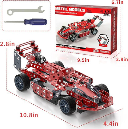 Lucky Doug Building Kit Model Car Set - STEM Project Building Toys for Kids Ages 8-12 Assembly Building Vehicle for Boys 8 9 10 11 Years Old