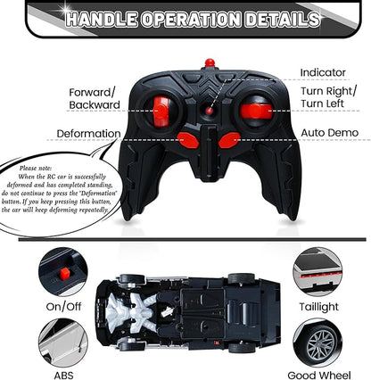 Remote Control Car Cyber-Inspired Transformer Toys Cars 2.4Ghz One-Button Deformation 360° Rotation Drift Rc Car Robot Rc Truck Toys for 4 5 6 7 8+ Years Old Boy Toys