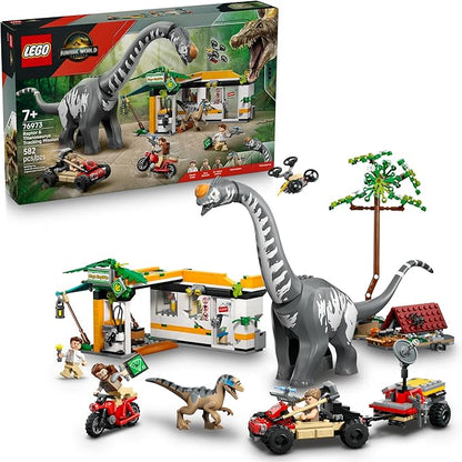 LEGO Jurassic World Raptor &amp Titanosaurus Tracking Mission Kids Toy - Building and Learning Toy for Pretend Play - Dinosaur Action Figures for Boys &amp Girls Ages 7+ - Gift Idea for Birthdays -