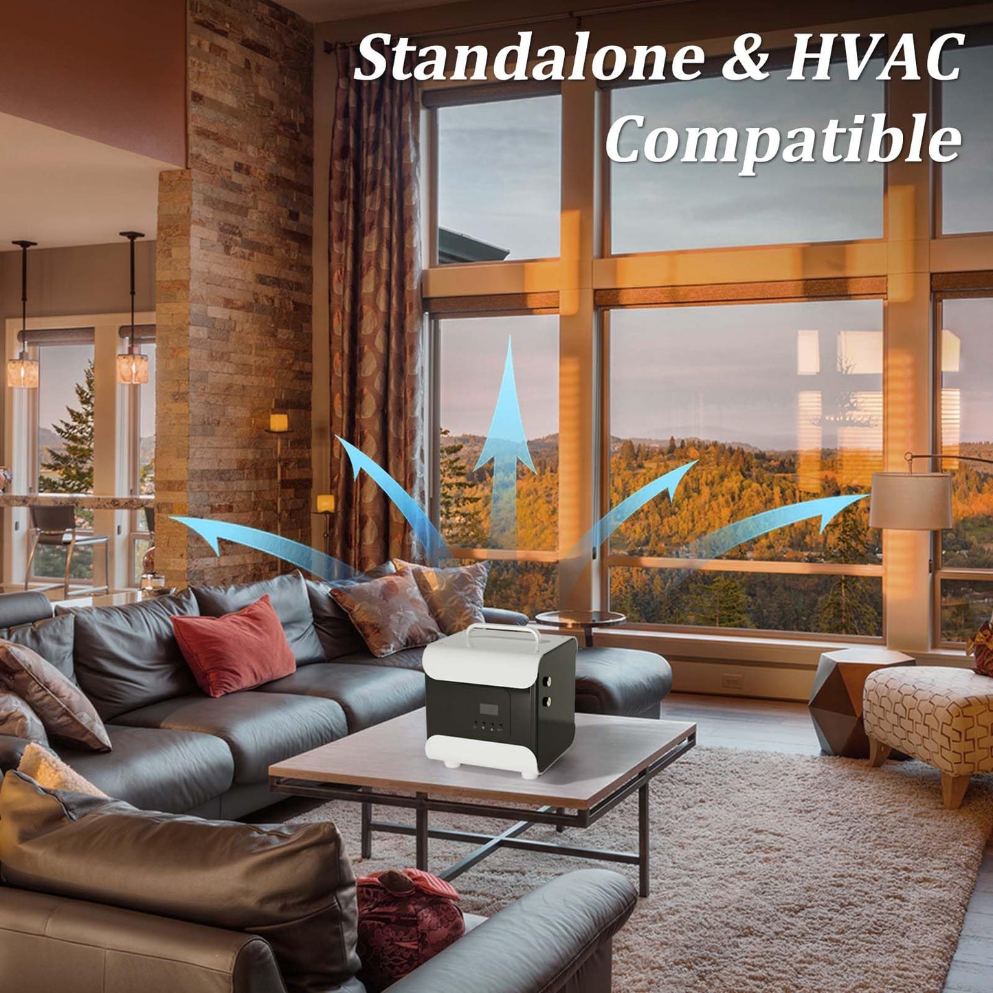 Whole House HVAC Scent Diffuser - 5000 Sq Ft Coverage, Wi-Fi & Bluetooth App Control, 1000ML Hotel Collection, Waterless Cold Air Diffuser for Large Rooms & Commercial Use, Metal Design