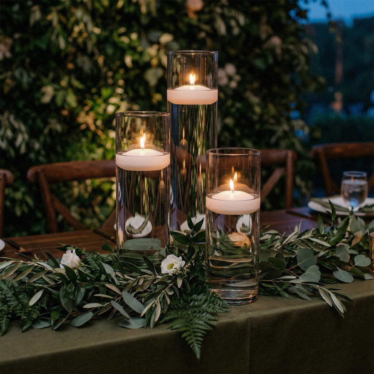 Floating Candles 3 inches, White Unscented Dripless Wax Discs | Long Burning Floating Candles for Centerpieces up to (8-10) Hour Burn Time, Weddings, Parties, Home Décor & Holidays | Royal Imports