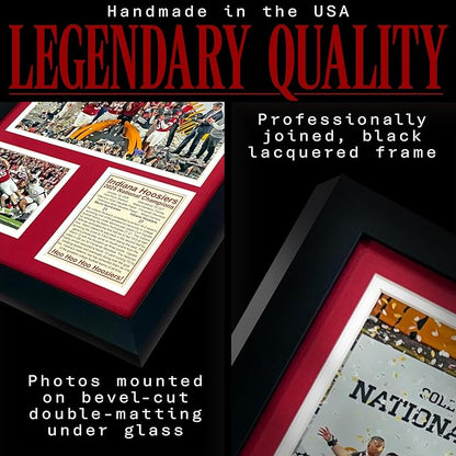 Indiana Hoosiers | 2025 CFP National Champions | Collectible Hoosier Football Memorabilia | Framed Picture &amp Photo Collage Gift Man Cave Wall Art Home &amp Room Decor | 2 Sizes &amp 2 Styles (